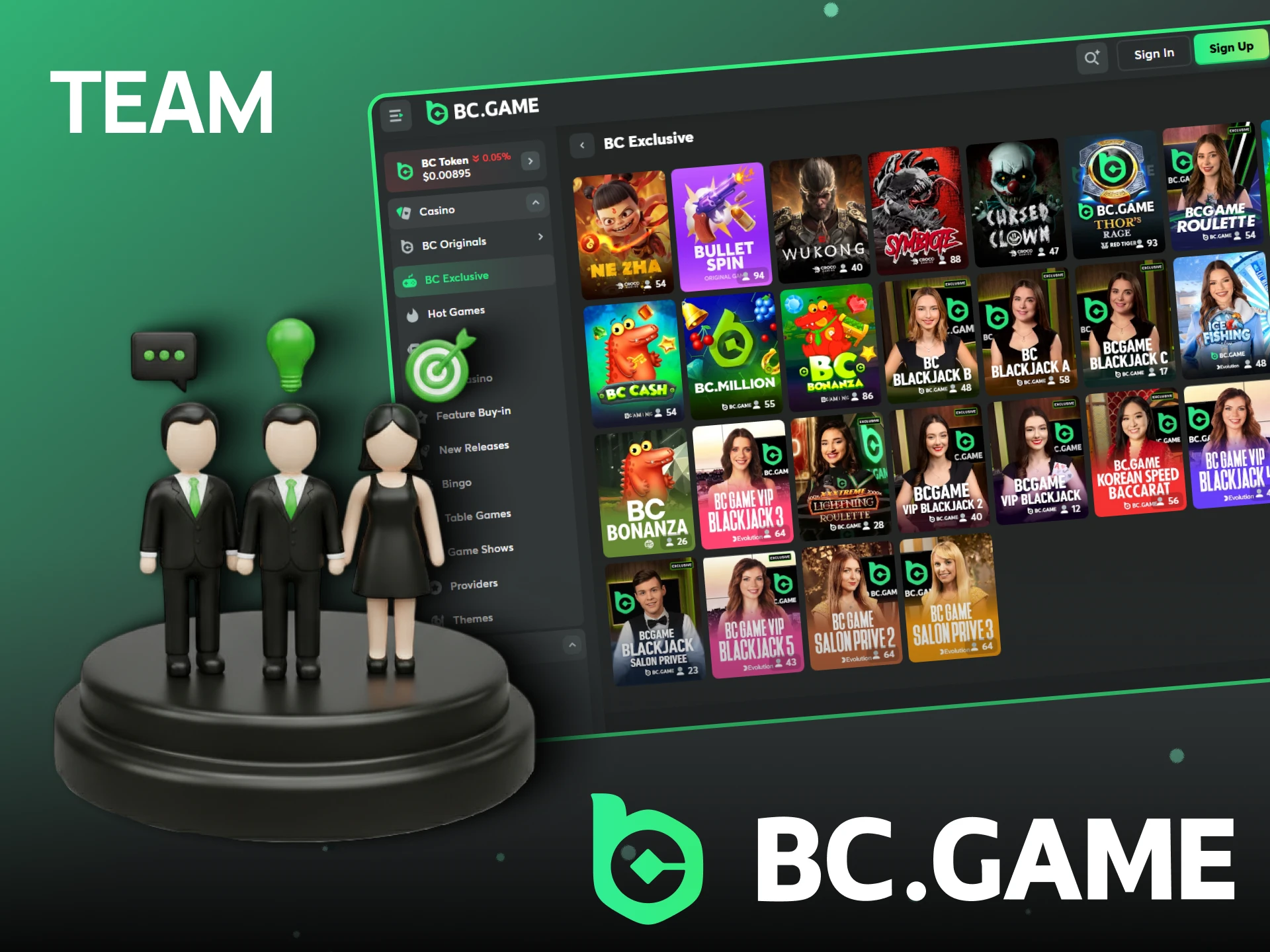 Team behind the success of the BC Game platform.