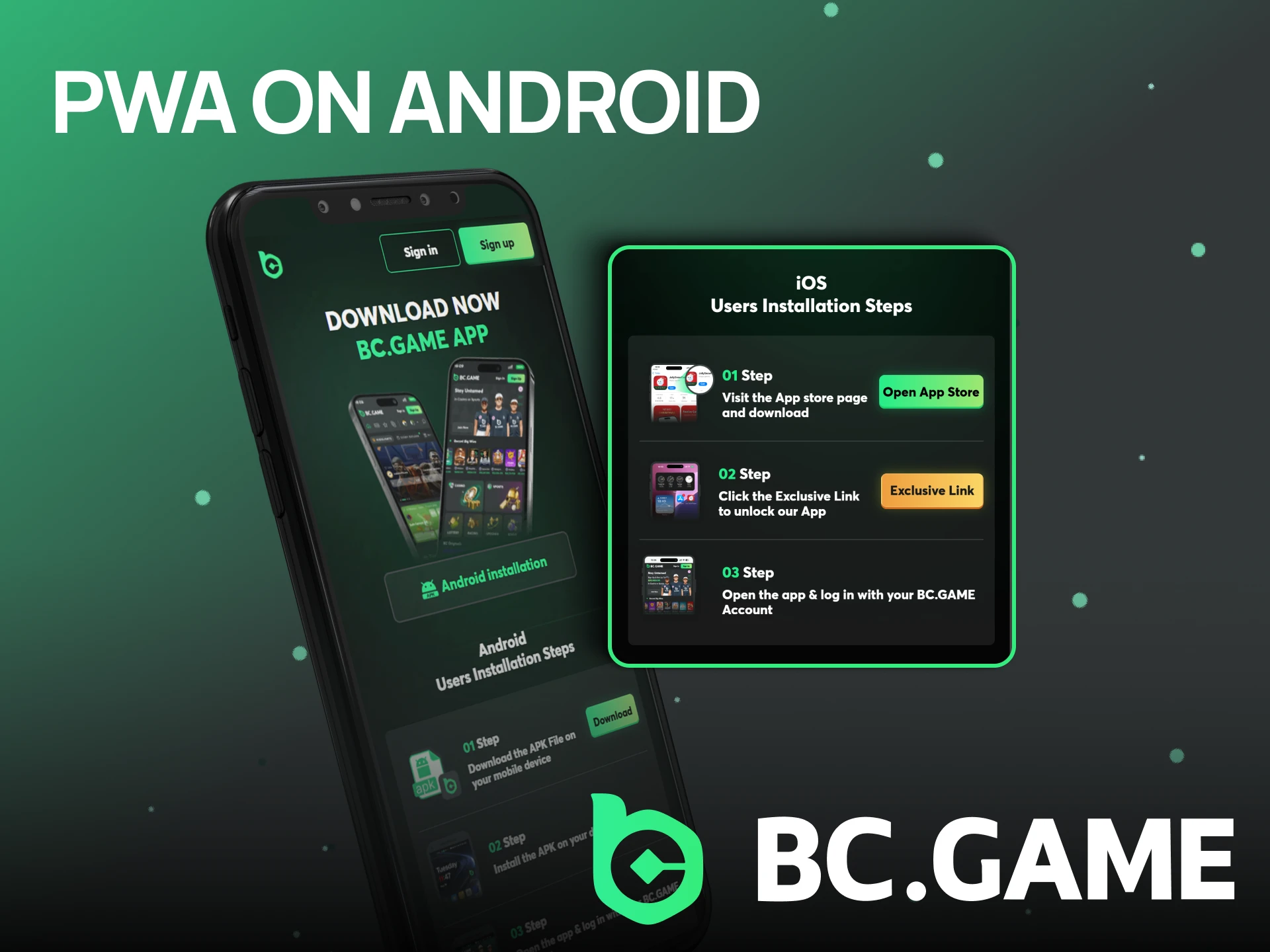 Download the PWA BC Game on your Android.