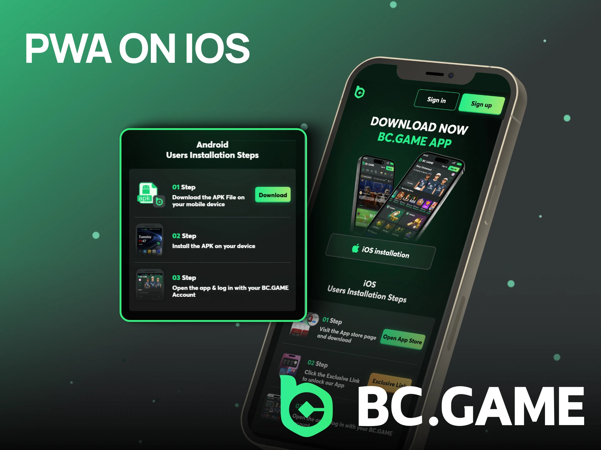 You can install the PWA BC Game on iOS device.