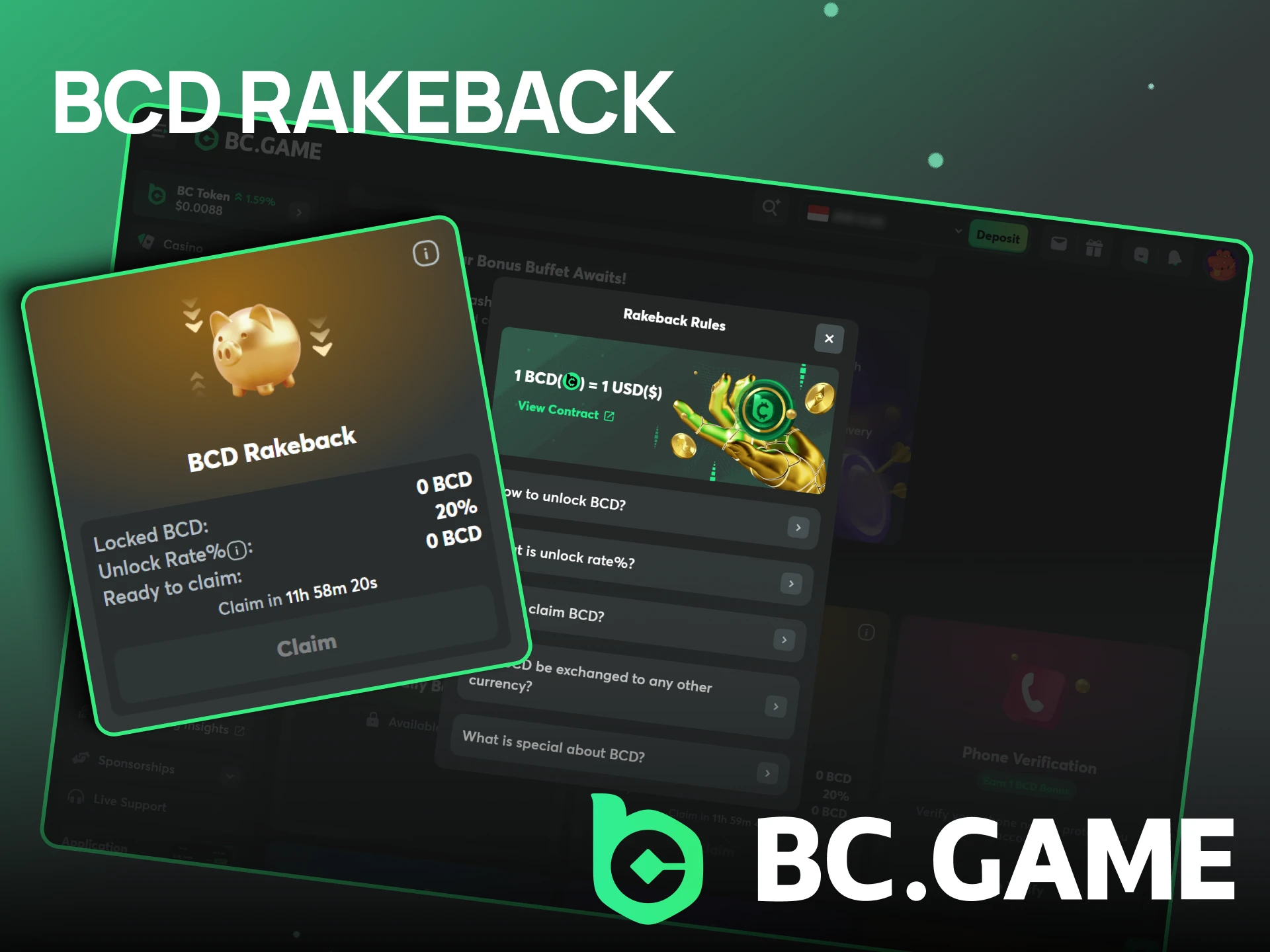 BCD Rakeback from BC Game Casino.