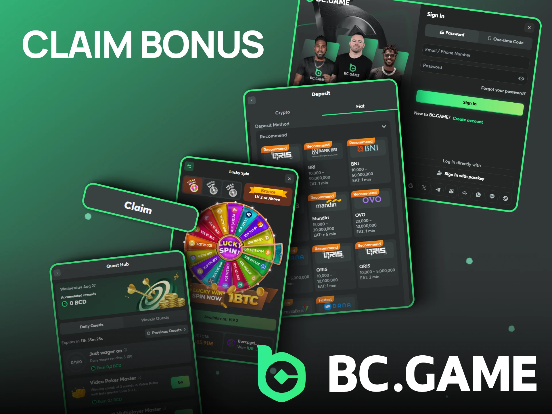 Claim bonus from BC Game.