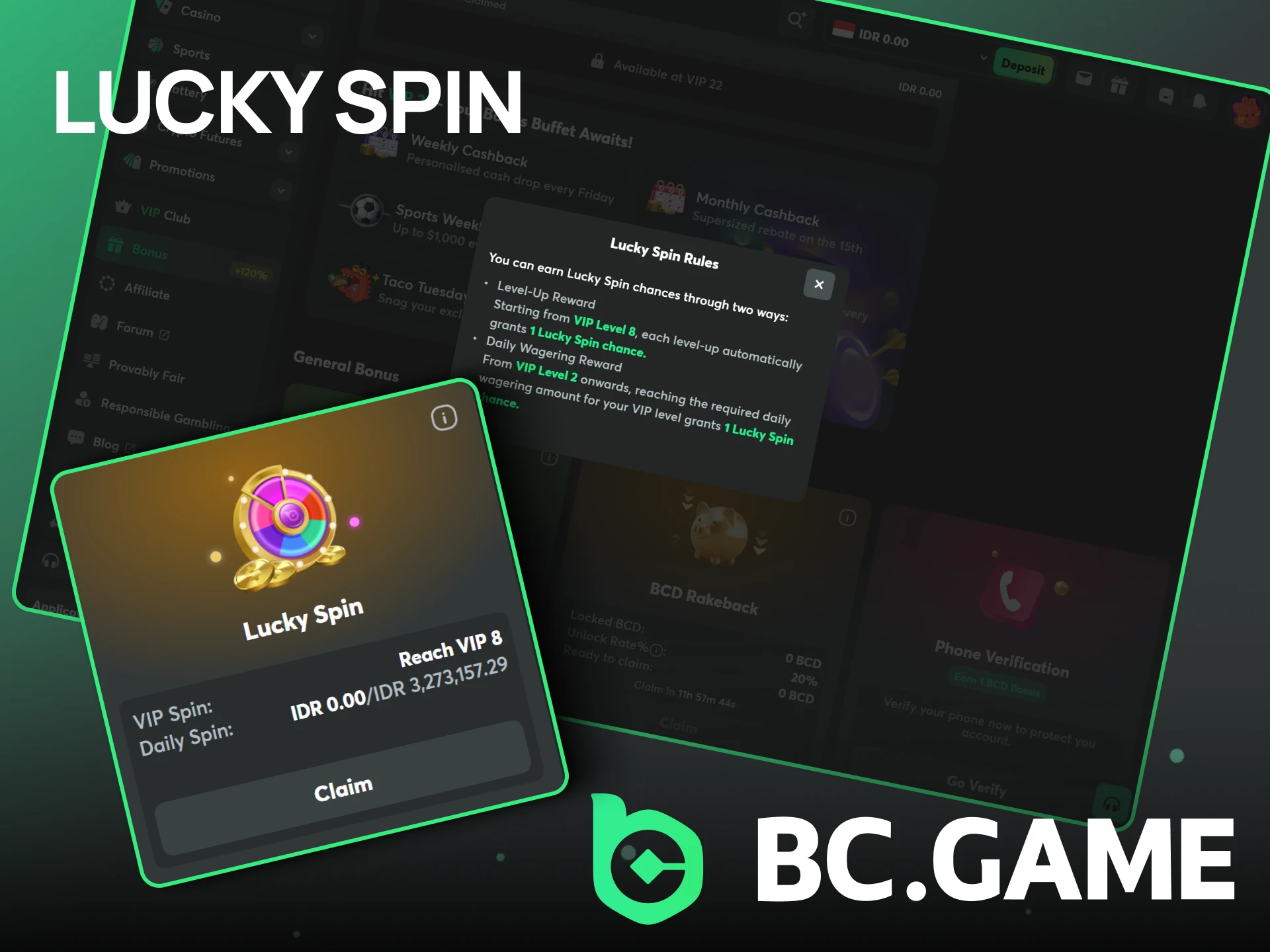 Lucky Spin awaits you at BC Game.