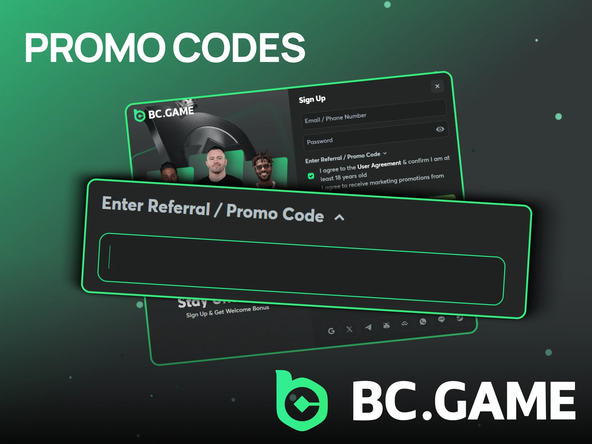Use the promo code to get an additional bonus at BC Game.