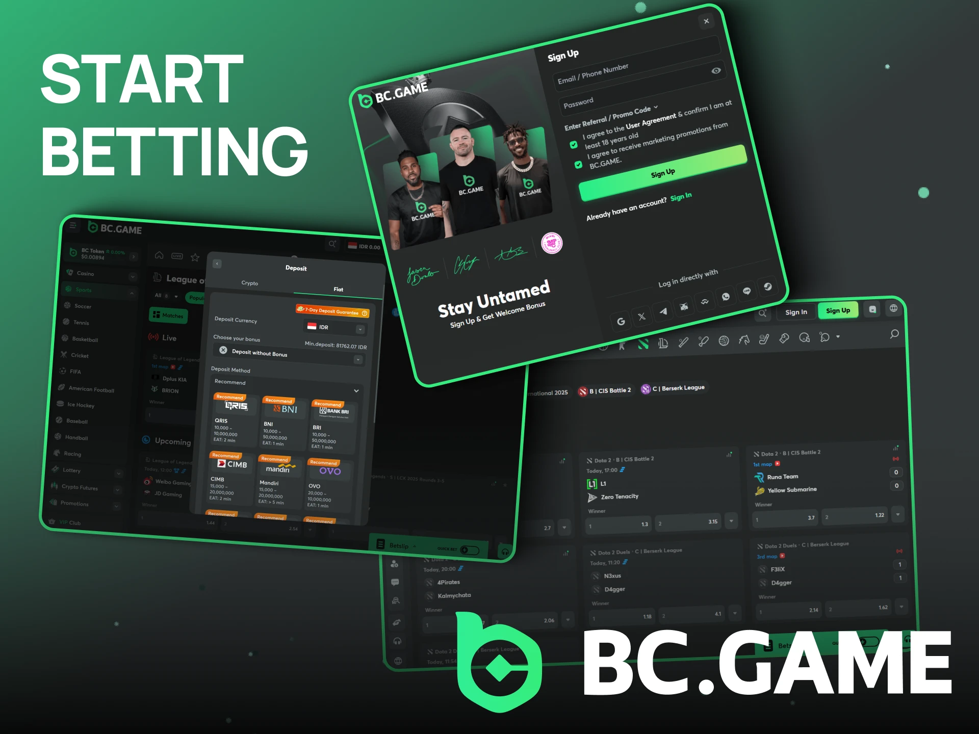 Start winning by betting on BC Game.