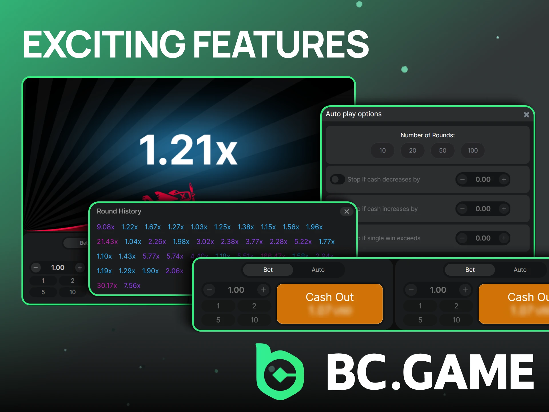 Learn Aviator game features on BC Game to win more.