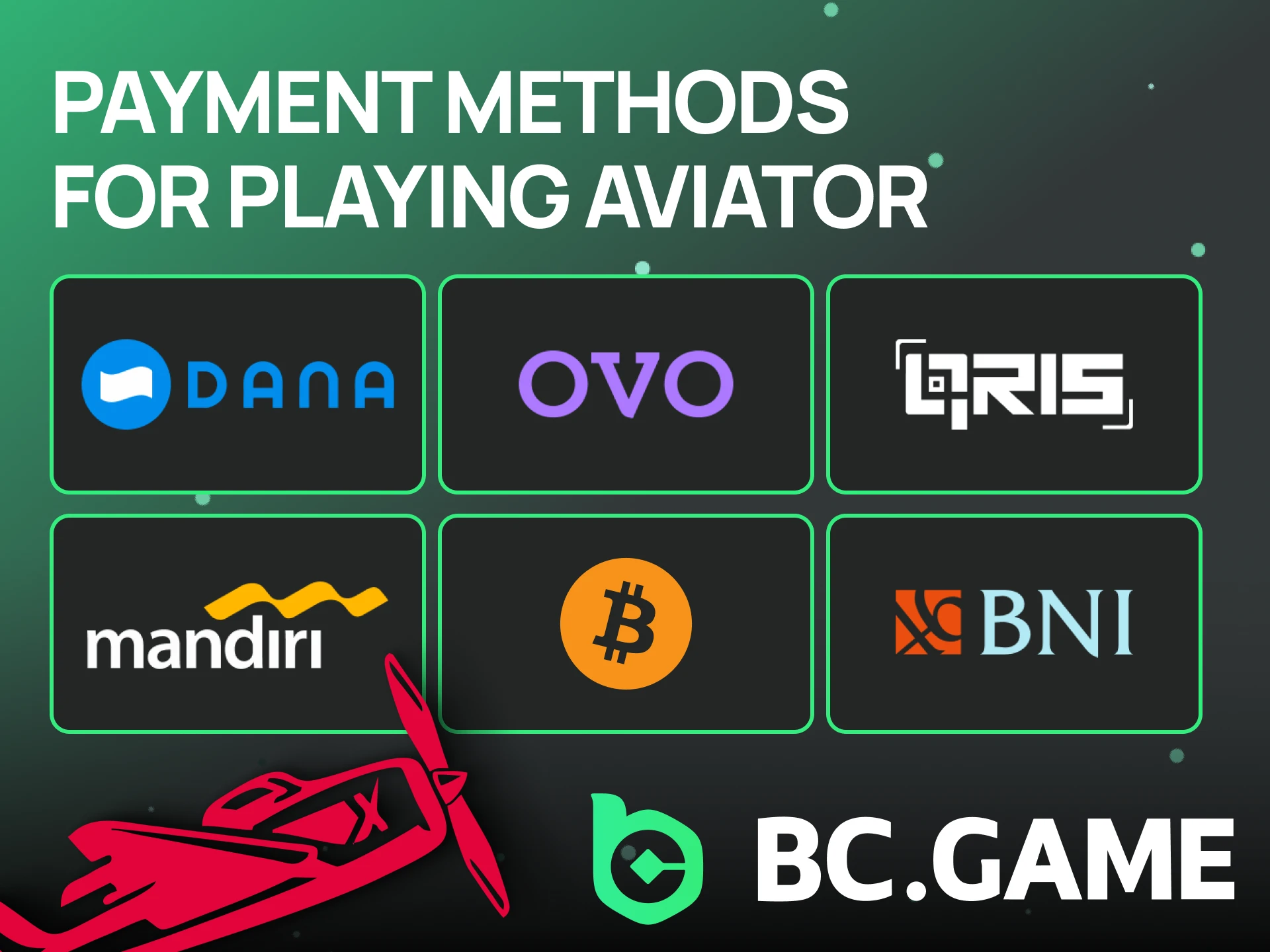 Review the payment methods available in Indonesia to fund your Aviator game on BC Game.