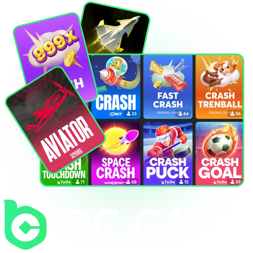 Start playing crash games on BC Game and win.