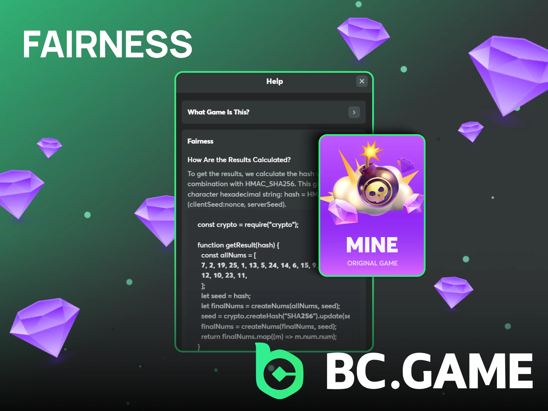 Trust the fairness of the BC Game game system to ensure random outcomes on Mines.