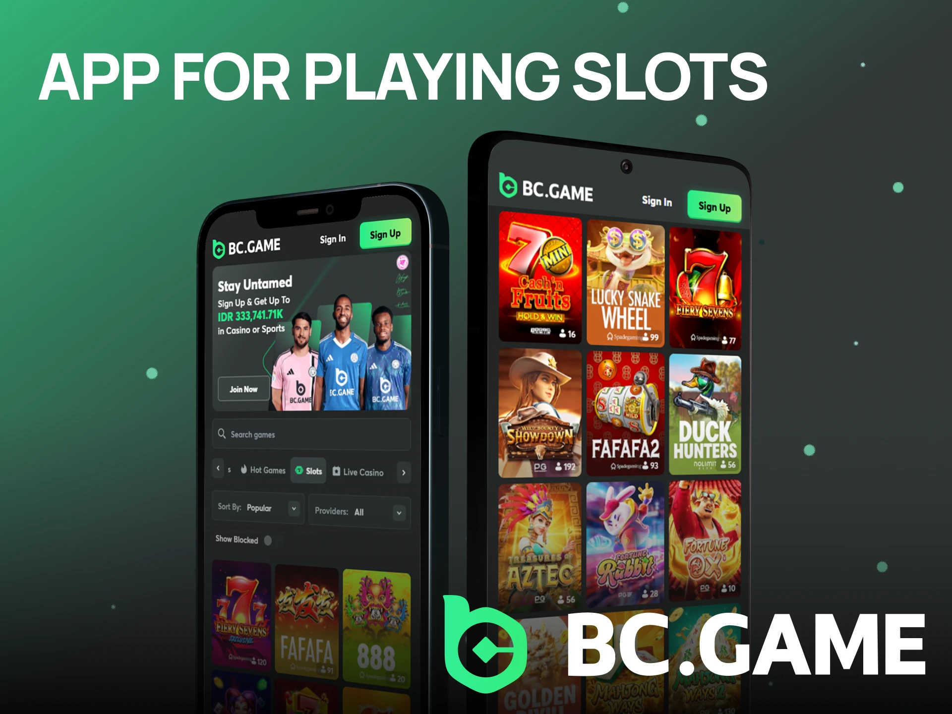 Download the BC Game app to play your favorite slots on mobile.