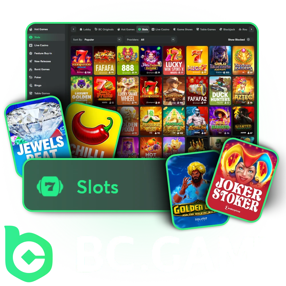 Play the best slots and win big on BC Game.
