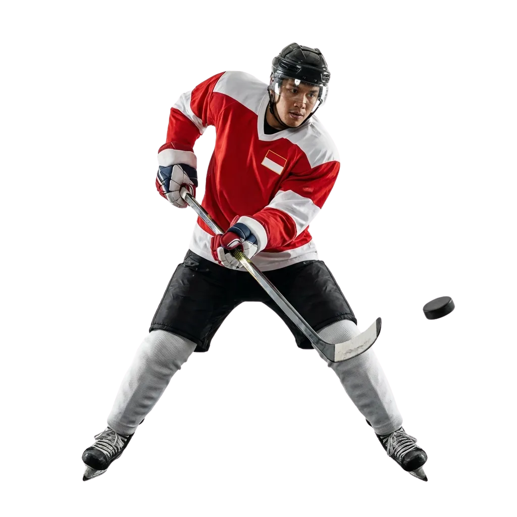 Ice hockey betting interface showing NHL and KHL match odds with crypto deposit options on BC Game platform