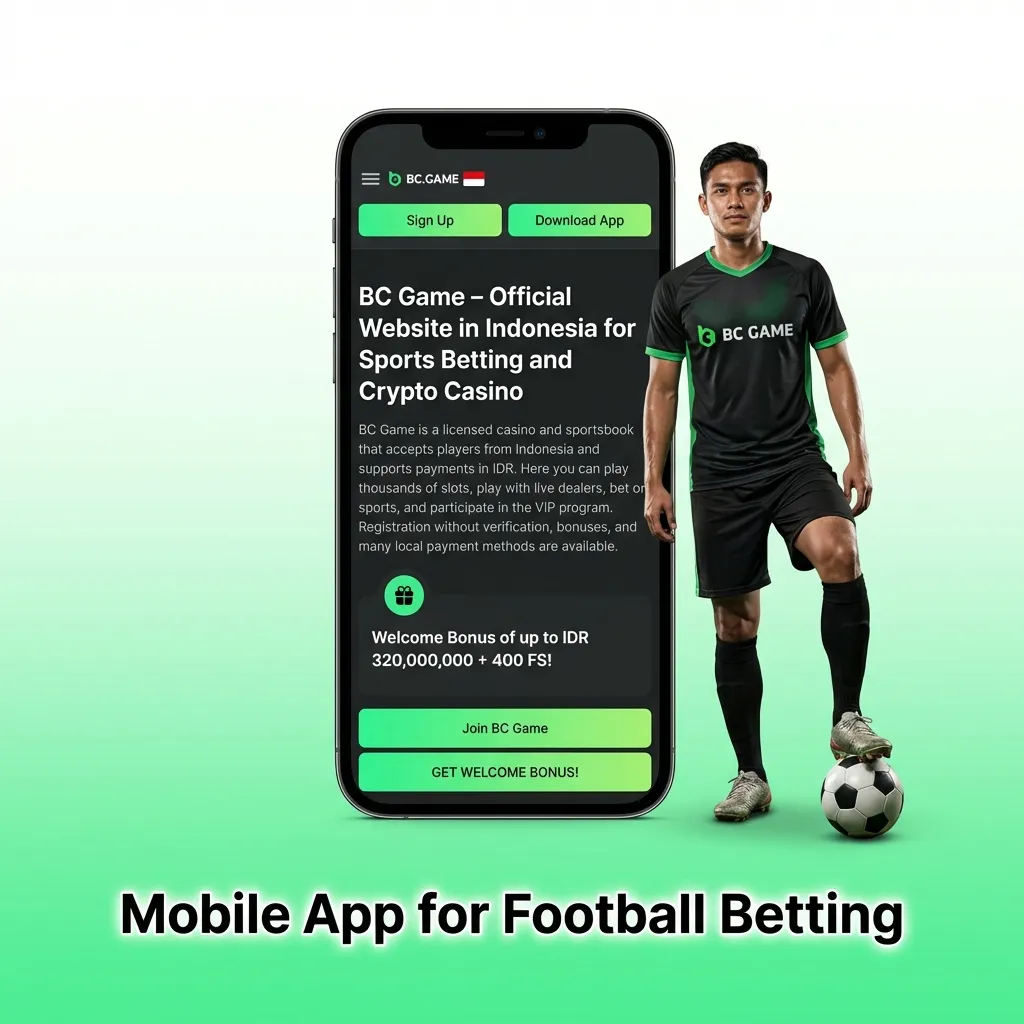 Mobile app interface showing football betting options, live scores, and navigation tabs on smartphone screen