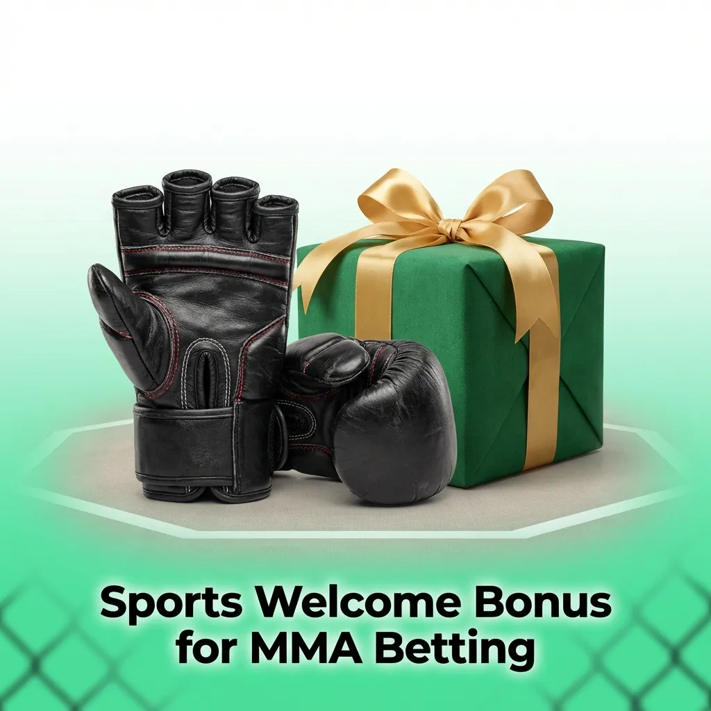 MMA fighter in action with 270% welcome bonus offer up to 1,000,000 IDR displayed for new sports betting users