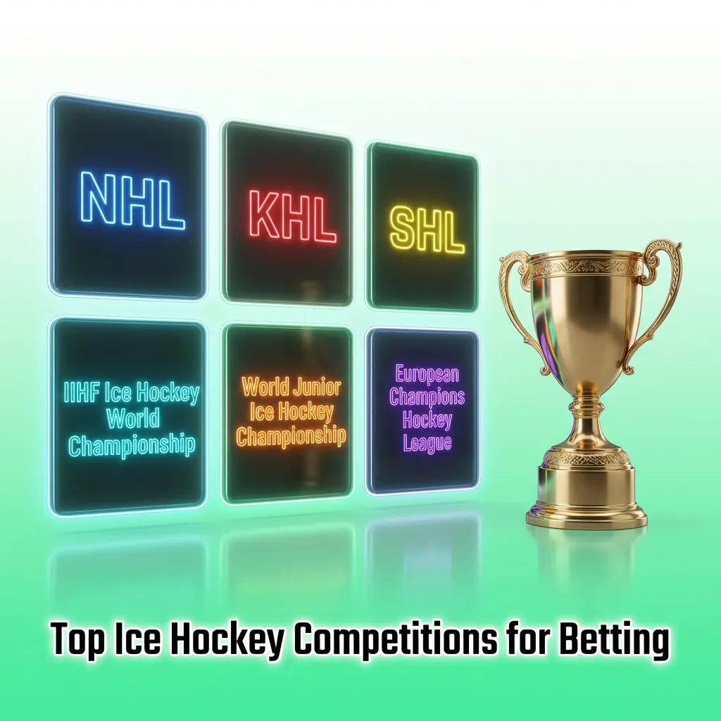 Ice hockey players competing in major leagues including NHL, KHL, and international tournaments available for betting