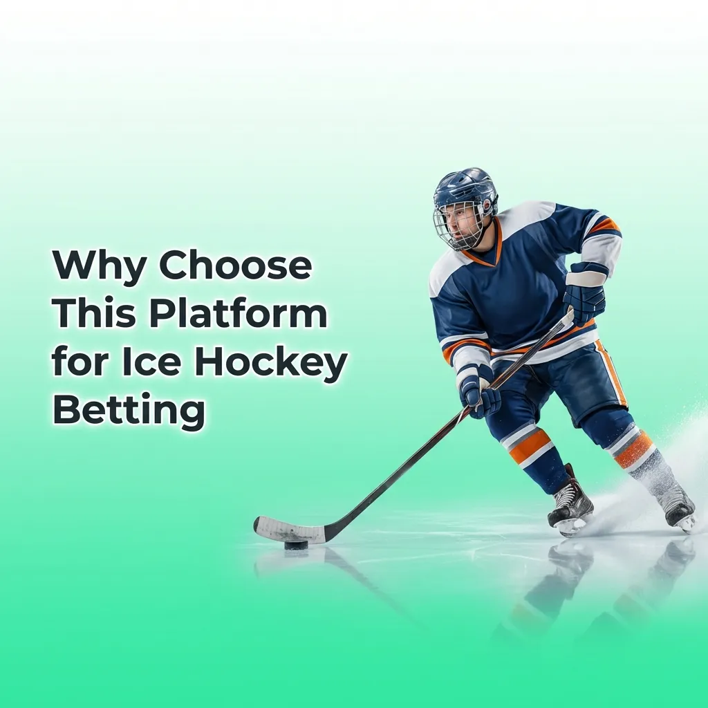 Ice hockey betting platform features including crypto payments, live odds, league coverage, and mobile interface