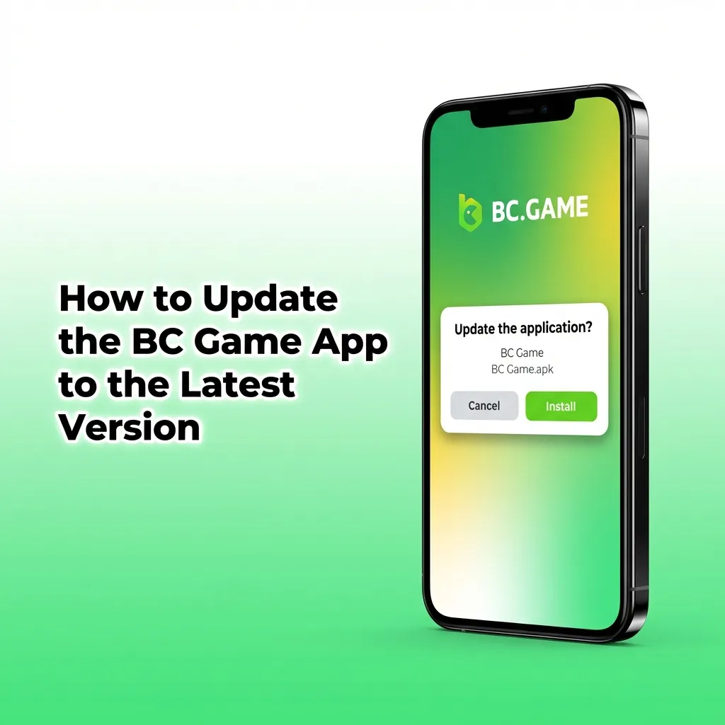 BC Game app interface showing automatic web-based updates loading instantly on mobile device